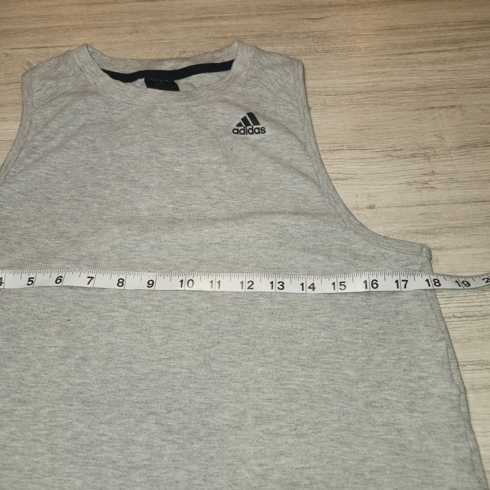 Adidas Cropper Razerback Tank Top Gray Women's Size Small A2 - Picture 2 of 5